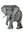 Original Tintenstift Zeichnung Elefant